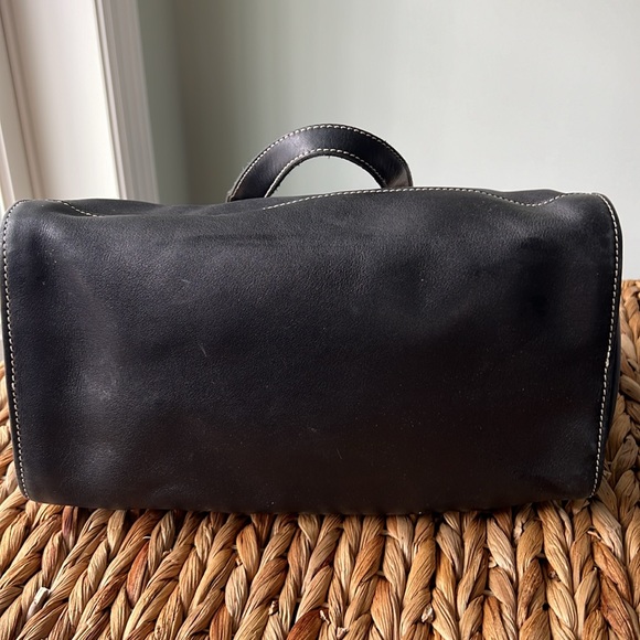 Coach Hamptons classic black leather doctor satchel bag 7791 - Picture 3 of 7